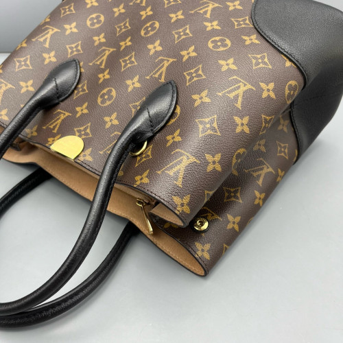Louis Vuitton Flandrin Tote Monogram Black Brown Louis Vuitton Flandrin Tote Monogram Black Brown