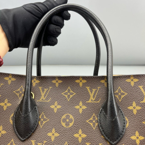 Louis Vuitton Flandrin Tote Monogram Black Brown Louis Vuitton Flandrin Tote Monogram Black Brown