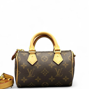 Louis Vuitton Nano Speedy Bandouliere Monogram Brown
