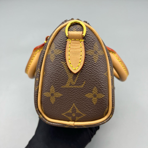 Louis Vuitton Nano Speedy Bandouliere Monogram Brown