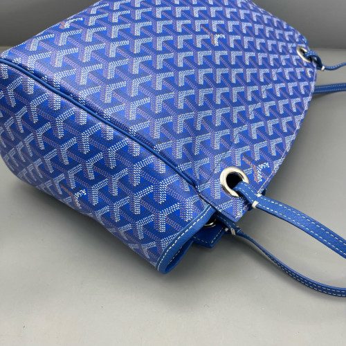 Goyard Rouette PM Goyardine Blue White Brown