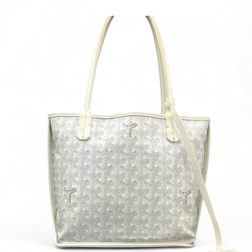 Goyard Anjou Mini Goyardine White Grey