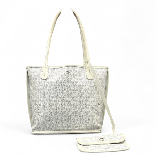Goyard Anjou Mini Goyardine White Grey