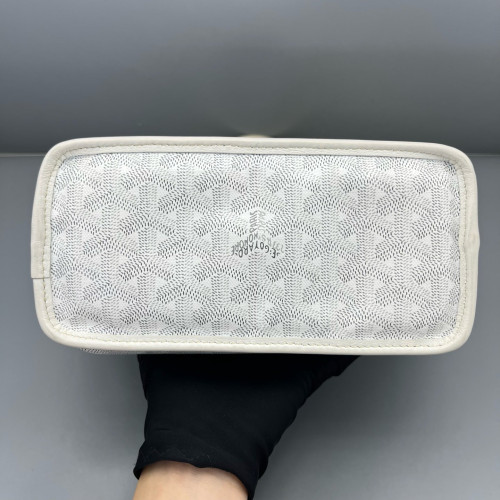 Goyard Anjou Mini Goyardine White Grey