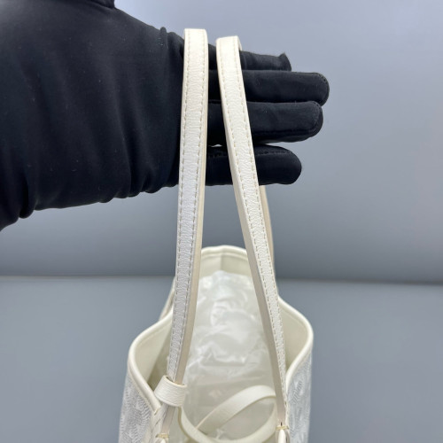 Goyard Anjou Mini Goyardine White Grey