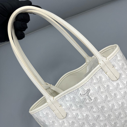 Goyard Anjou Mini Goyardine White Grey