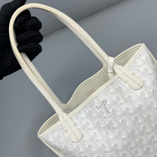 Goyard Anjou Mini Goyardine White Grey