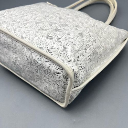 Goyard Anjou Mini Goyardine White Grey