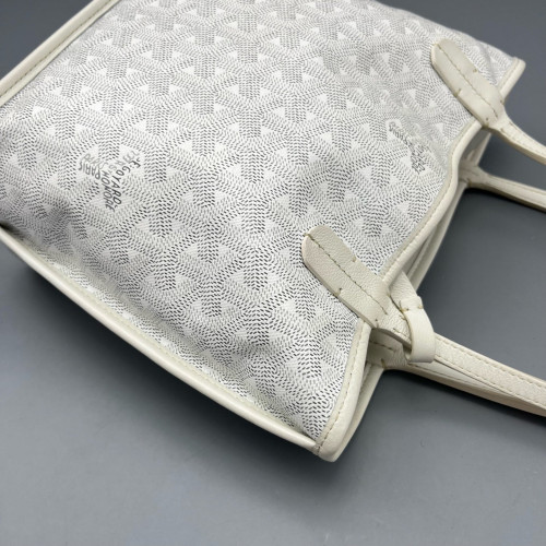 Goyard Anjou Mini Goyardine White Grey