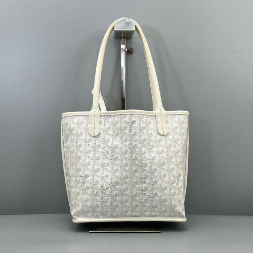 Goyard Anjou Mini Goyardine White Grey