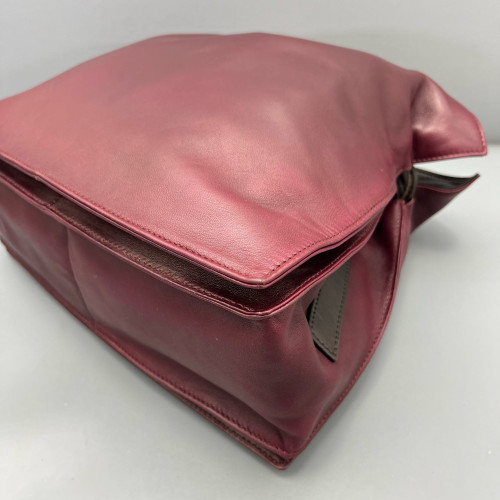 Loewe Flamenco Knot Clutch Calfskin Burgundy