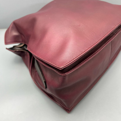 Loewe Flamenco Knot Clutch Calfskin Burgundy