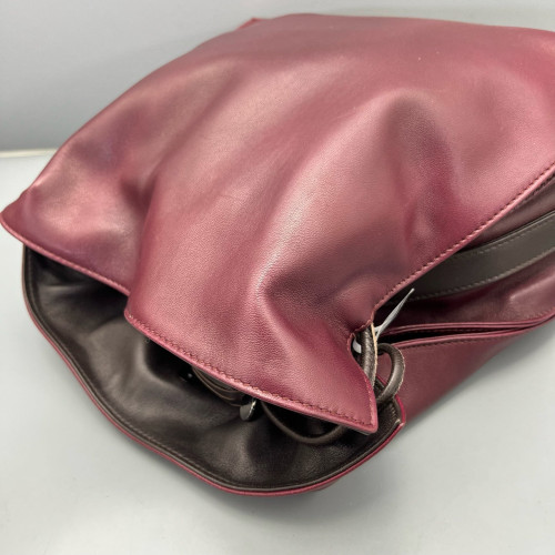 Loewe Flamenco Knot Clutch Calfskin Burgundy