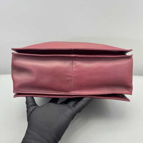 Loewe Flamenco Knot Clutch Calfskin Burgundy