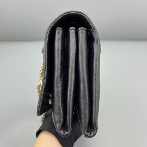 Valentino Rockstud Wallet On Chain WOC Calfskin Black