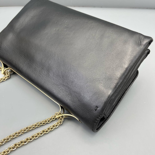 Valentino Rockstud Wallet On Chain WOC Calfskin Black
