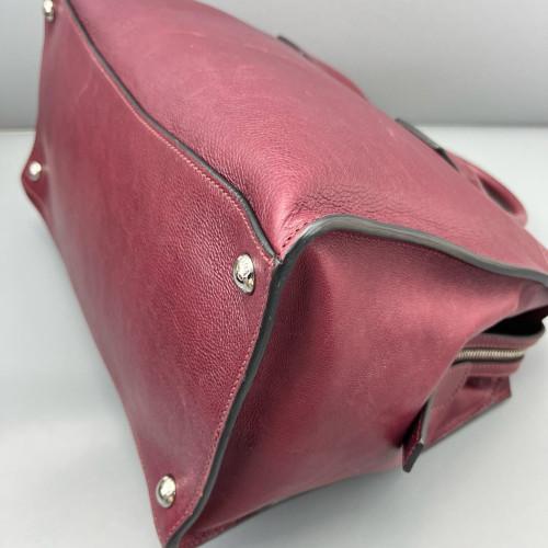 Prada Two-Way Bag Calfskin Burgundy