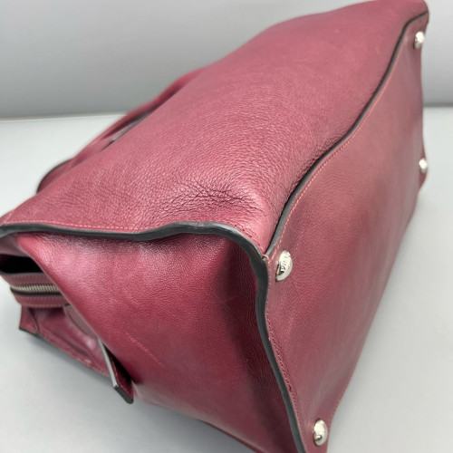 Prada Two-Way Bag Calfskin Burgundy