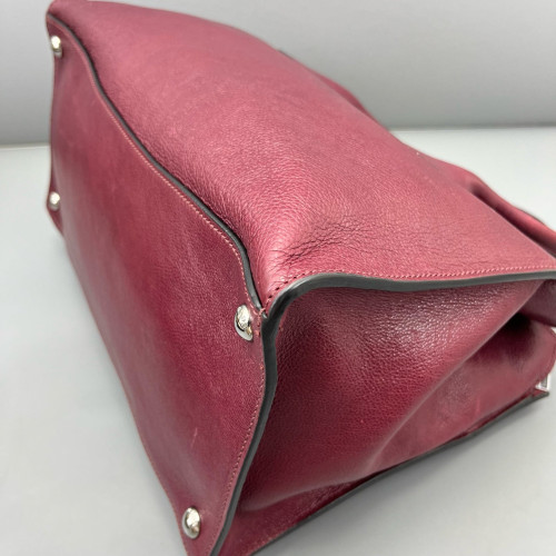Prada Two-Way Bag Calfskin Burgundy