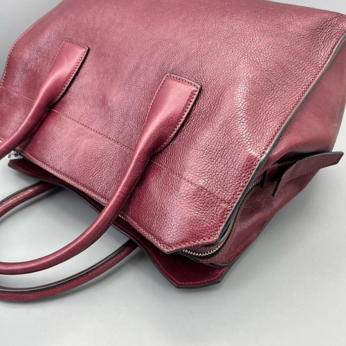 Prada Two-Way Bag Calfskin Burgundy