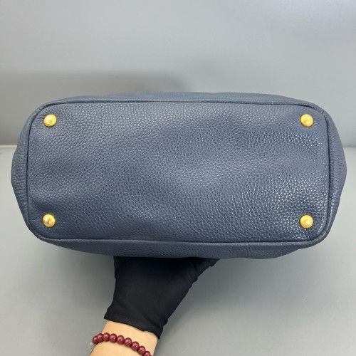 Prada Handbag Grained Calfskin Dark Blue