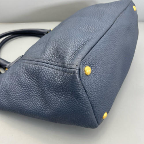 Prada Handbag Grained Calfskin Dark Blue