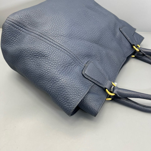 Prada Handbag Grained Calfskin Dark Blue