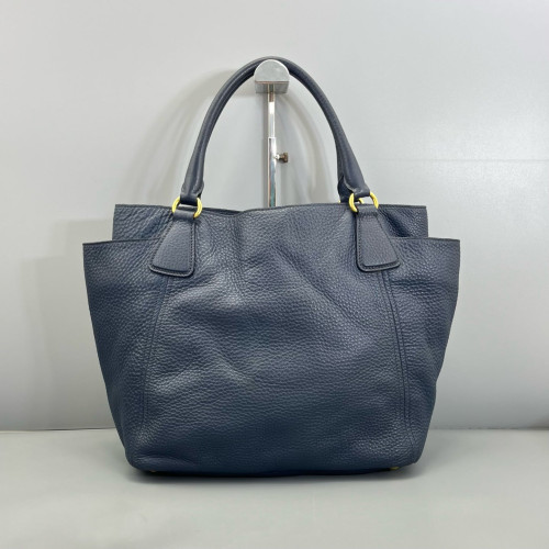Prada Handbag Grained Calfskin Dark Blue