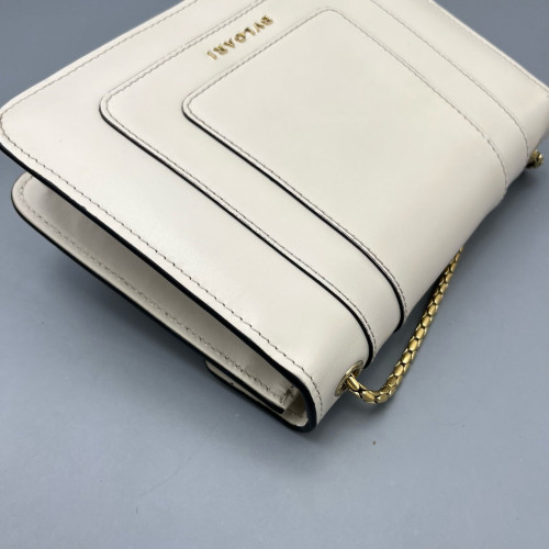 Bvlgari Small Serpenti Forever Shoulder Bag Calfskin White