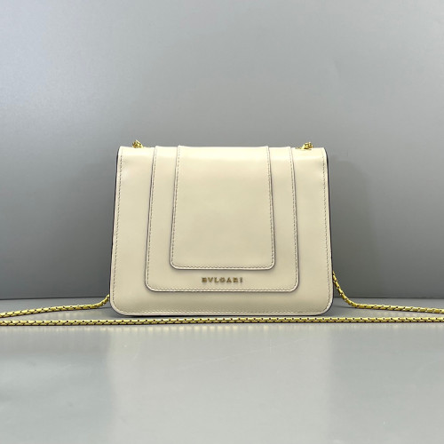 Bvlgari Small Serpenti Forever Shoulder Bag Calfskin White