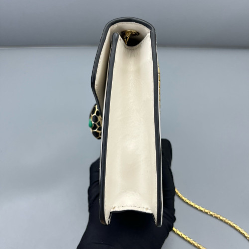 Bvlgari Small Serpenti Forever Shoulder Bag Calfskin White