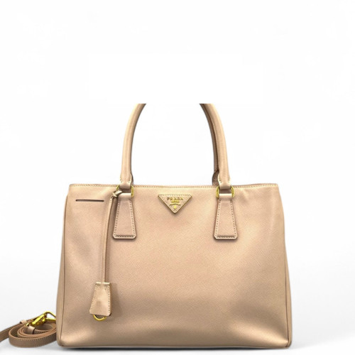 Prada Medium Galleria Double Zip Tote Saffiano Calfskin Nude Pink Prada Medium Galleria Double Zip Tote Saffiano Calfskin Nude Pink