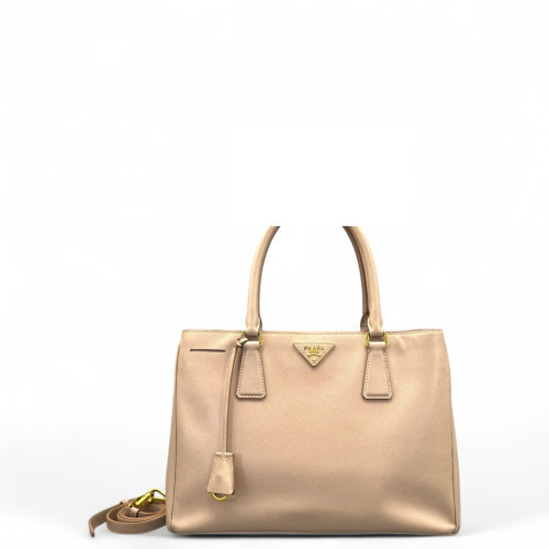 Prada Medium Galleria Double Zip Tote Saffiano Calfskin Nude Pink Prada Medium Galleria Double Zip Tote Saffiano Calfskin Nude Pink
