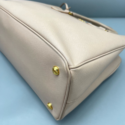 Prada Medium Galleria Double Zip Tote Saffiano Calfskin Nude Pink Prada Medium Galleria Double Zip Tote Saffiano Calfskin Nude Pink