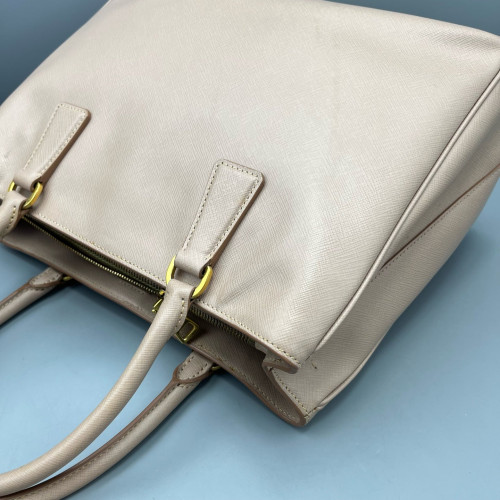 Prada Medium Galleria Double Zip Tote Saffiano Calfskin Nude Pink Prada Medium Galleria Double Zip Tote Saffiano Calfskin Nude Pink