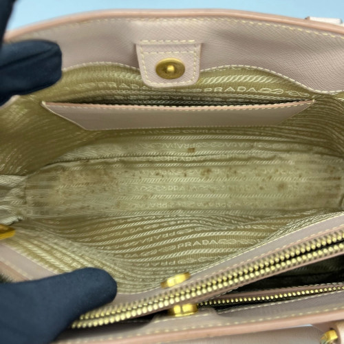 Prada Medium Galleria Double Zip Tote Saffiano Calfskin Nude Pink Prada Medium Galleria Double Zip Tote Saffiano Calfskin Nude Pink