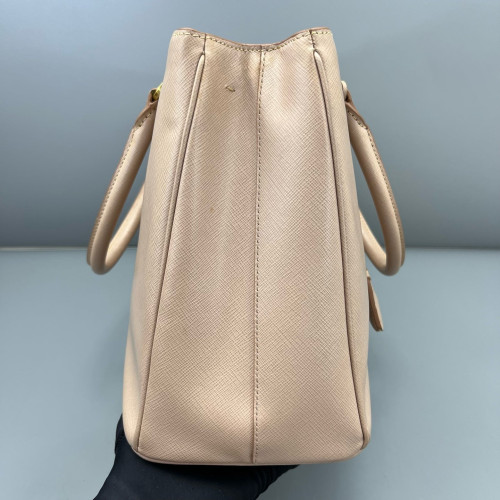 Prada Medium Galleria Double Zip Tote Saffiano Calfskin Nude Pink Prada Medium Galleria Double Zip Tote Saffiano Calfskin Nude Pink
