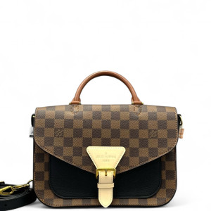 Louis Vuitton Beaumarchais Shoulder Bag Damier Ebene Brown