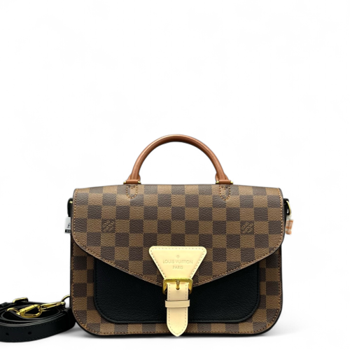 Louis Vuitton Beaumarchais Shoulder Bag Damier Ebene Brown