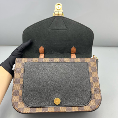Louis Vuitton Beaumarchais Shoulder Bag Damier Ebene Brown