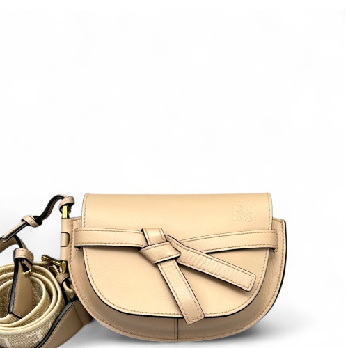 Loewe Mini Gate Calfskin Natural Tan