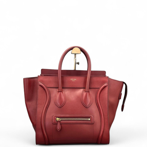 Celine Medium Luggage Phantom Calfskin Burgundy