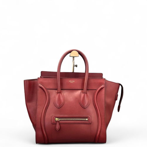 Celine Medium Luggage Phantom Calfskin Burgundy