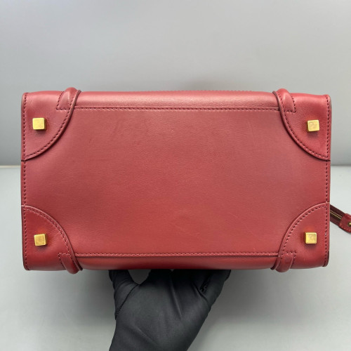 Celine Medium Luggage Phantom Calfskin Burgundy