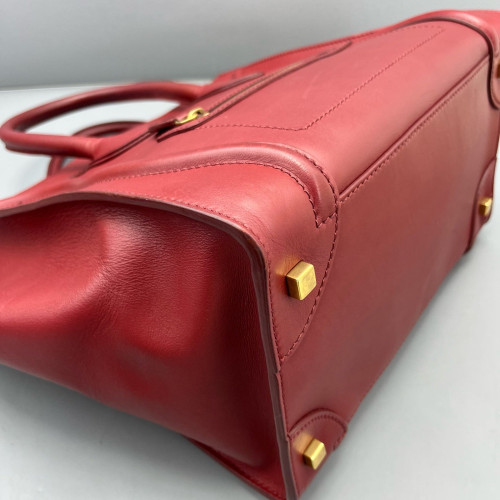Celine Medium Luggage Phantom Calfskin Burgundy