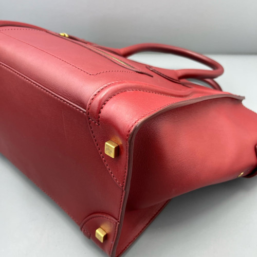 Celine Medium Luggage Phantom Calfskin Burgundy