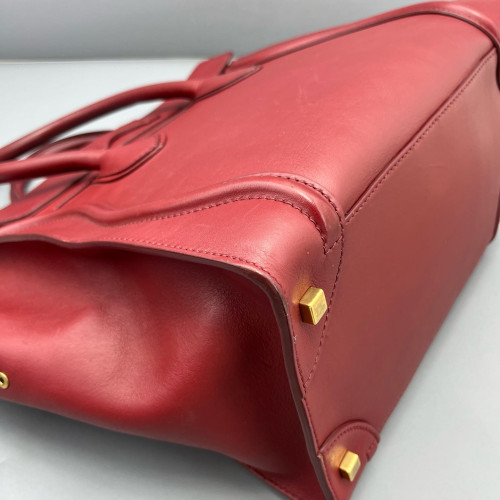 Celine Medium Luggage Phantom Calfskin Burgundy