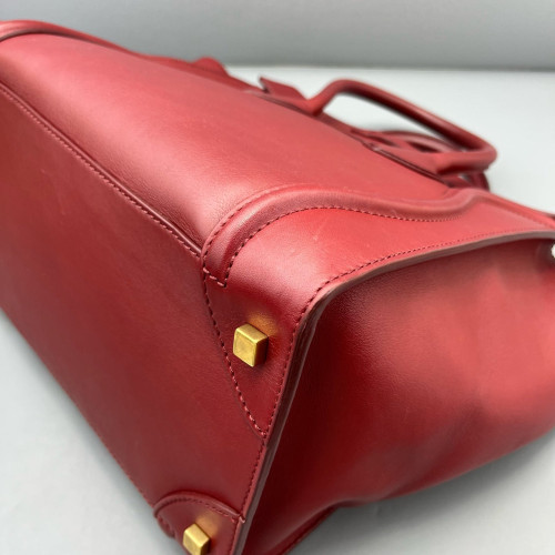 Celine Medium Luggage Phantom Calfskin Burgundy