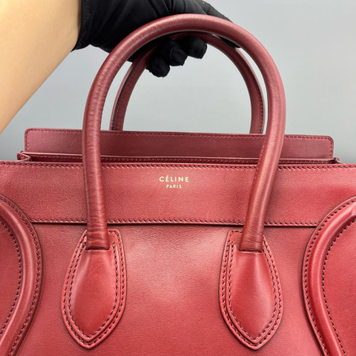 Celine Medium Luggage Phantom Calfskin Burgundy