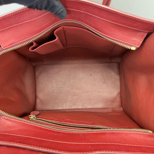 Celine Medium Luggage Phantom Calfskin Burgundy